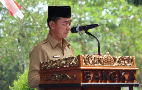 Halal Bihalal Pemkab Bangka, Bupati Berikan Sepatah Kata Kepada ASN Pemkab Bangka