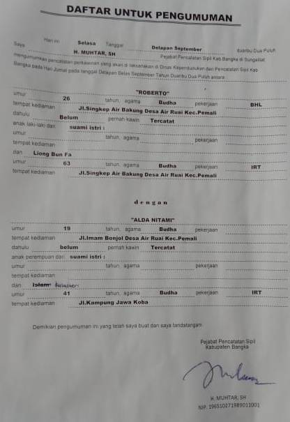 ROBERTO DENGAN ALDA NITAMI