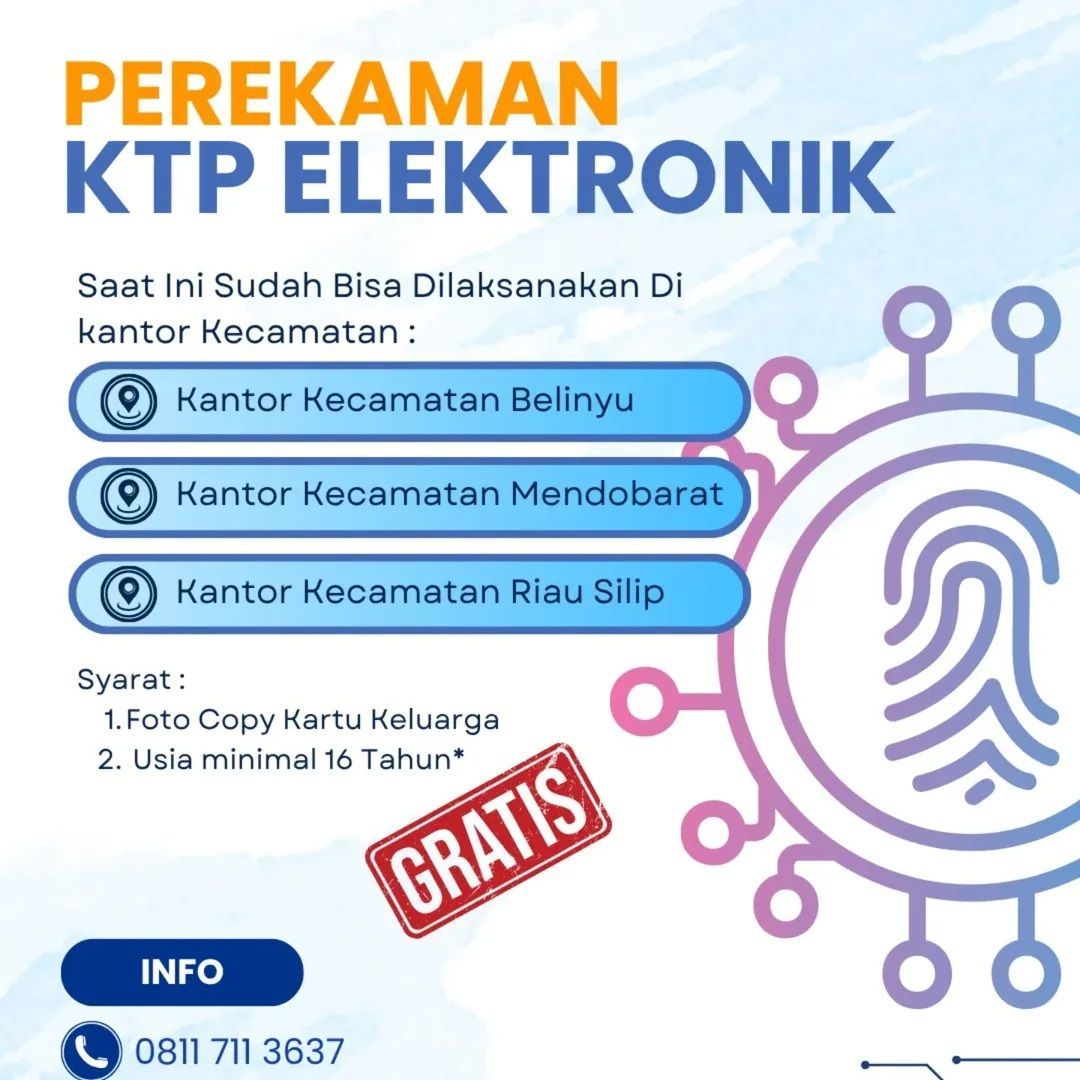 Perekaman KTP ELektronik Di Kecamatan