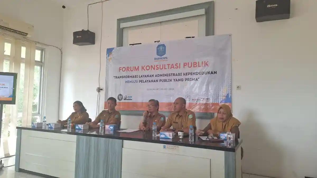 Perkuat Transparansi Layanan, Dukcapil Kabupaten Bangka Gelar Forum Konsultasi Publik